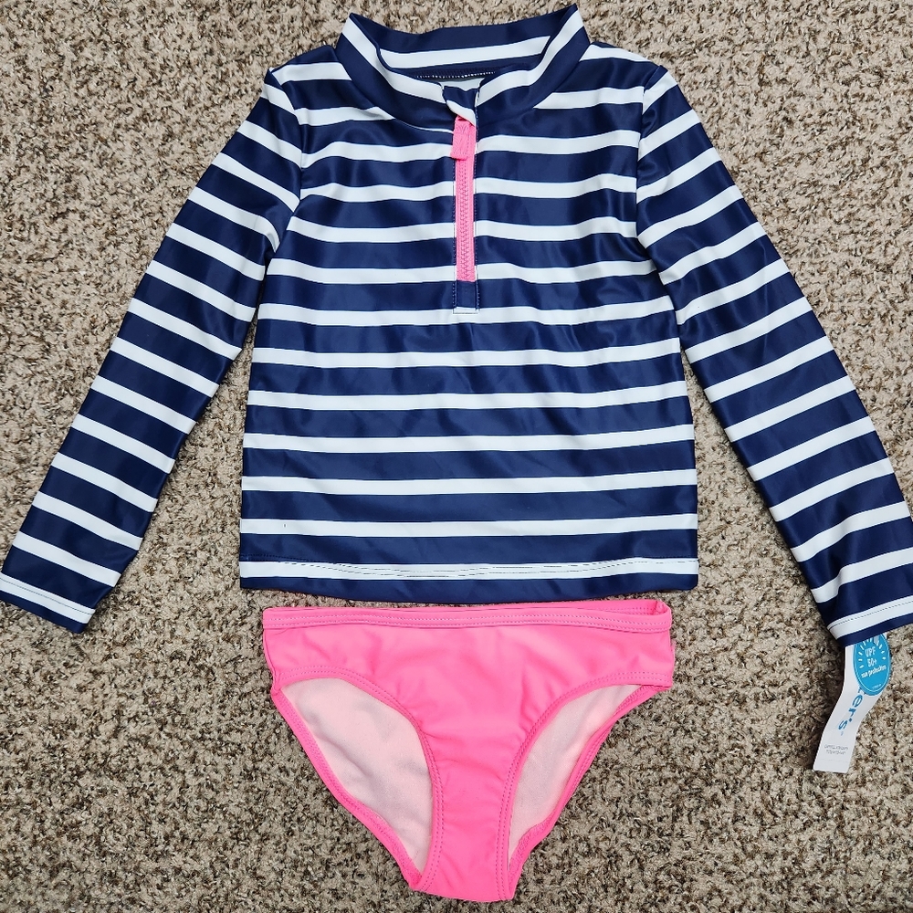 Carter's toddler girl's 2 piece swimsuit, size 4T